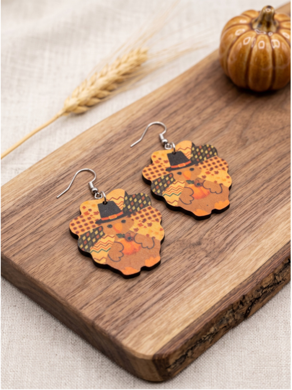 Charming Brown Turkey Earrings
